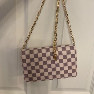 Daisy Rose Checkered Crossbody Purse